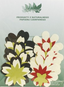 Kwiaty złożone czarno-białe (dekory papierowe)
