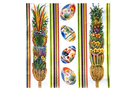 Serwetki decoupage - wzór 28 - Wielkanoc pisanki i palmy 2