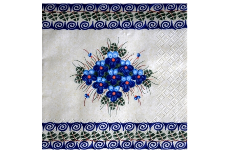 Serwetki decoupage - wzór 40 - Wiosenne niebieskie kwiaty