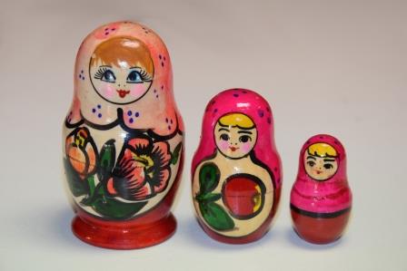 Matrioszka ukraińska 3 lalki mała