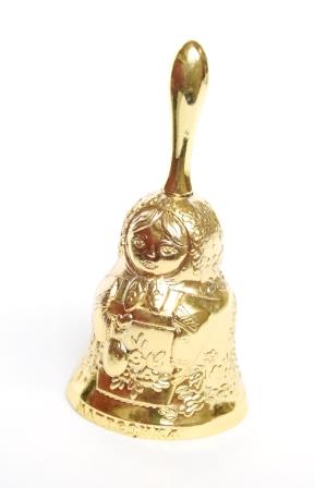 Dzwonek metalowy z matrioszką