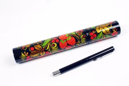 Piórnik na ołówki chochłoma 220x30 mm